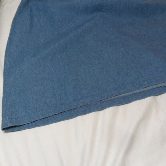 YOURS TRULY Vintage Floral Denim Jacquard Adjustable Cottagecore Western Midi 2X - Picture 8 of 12